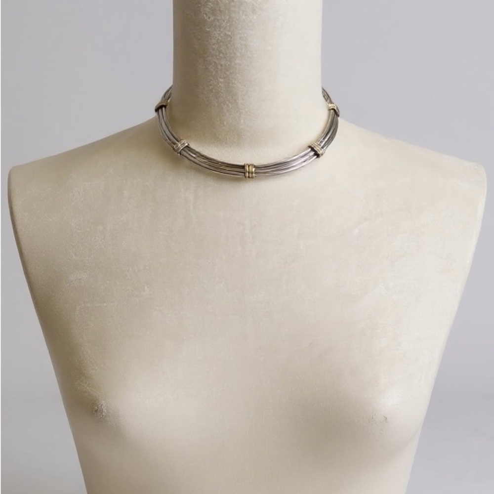 Vintage 950 Silver Choker Necklace - Picture 5 of 10